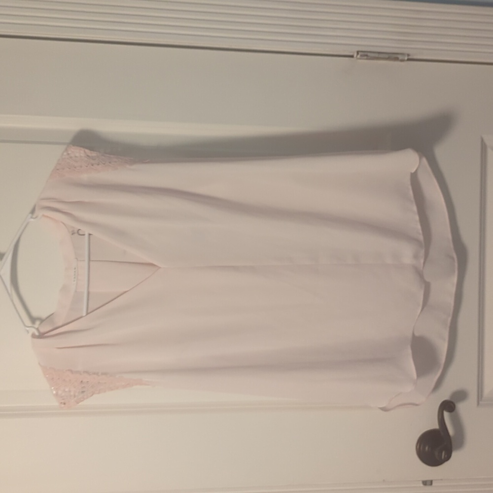 🔥NWT🔥 L Light Pink Tahari Daria Blouse